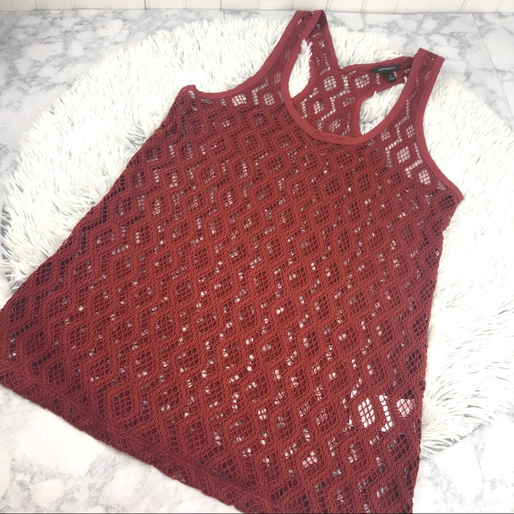 Banana Republic Boho Crochet Racerback Tank EUC